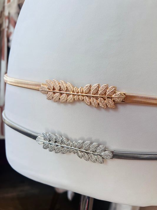 Metal Stretch Double Leaf Belt