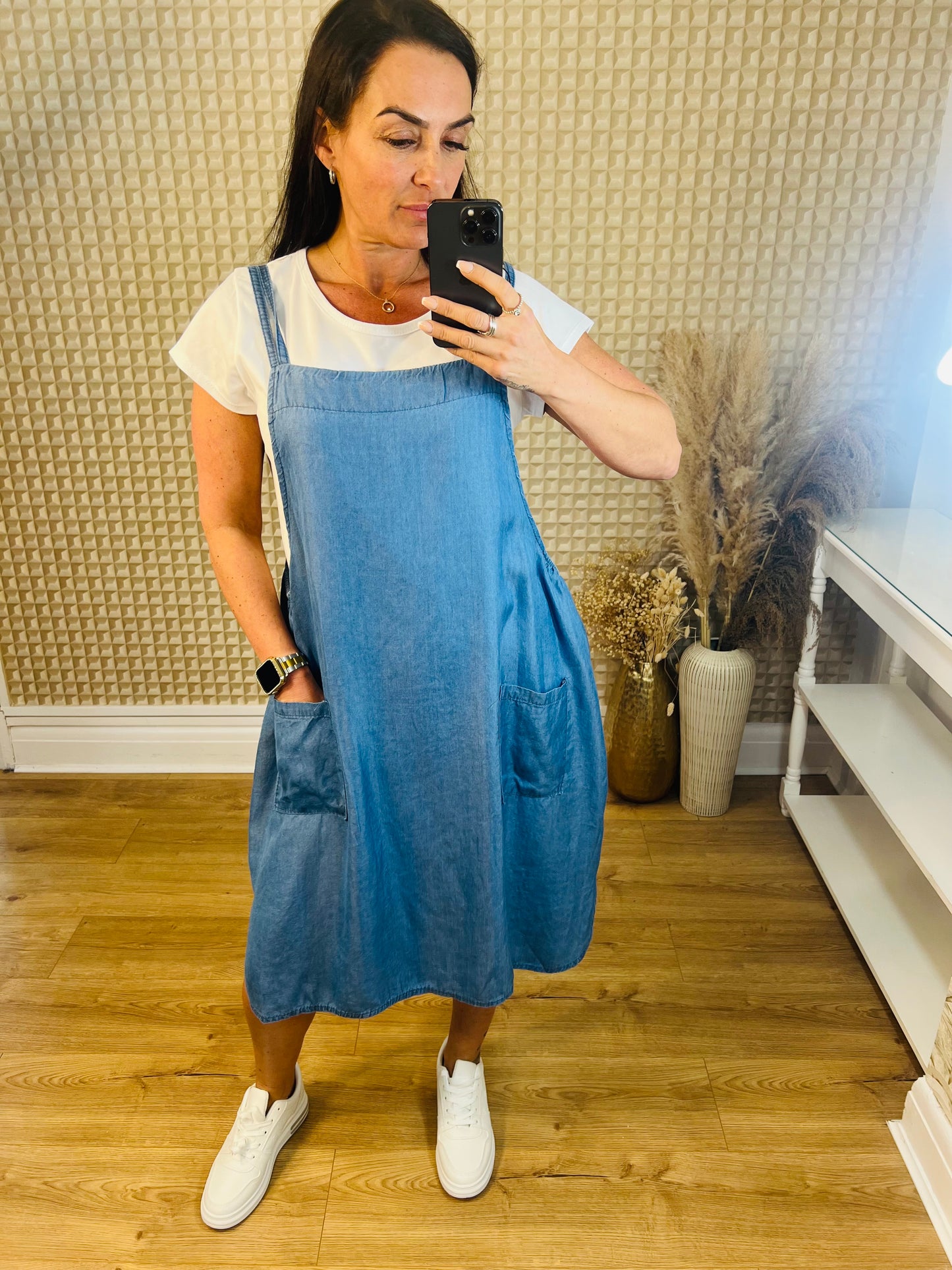 Denim pinafore Dress