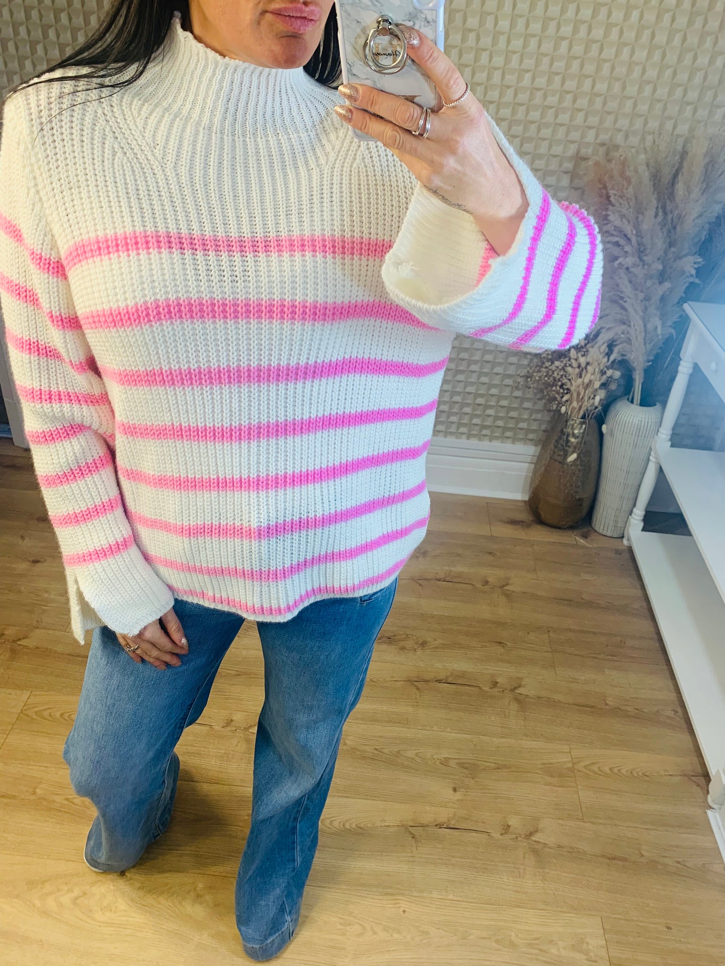 Pink Stripe Jumper