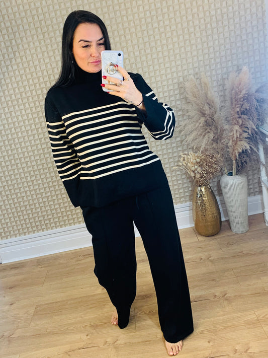 Striped Turtle Neck Jumper
