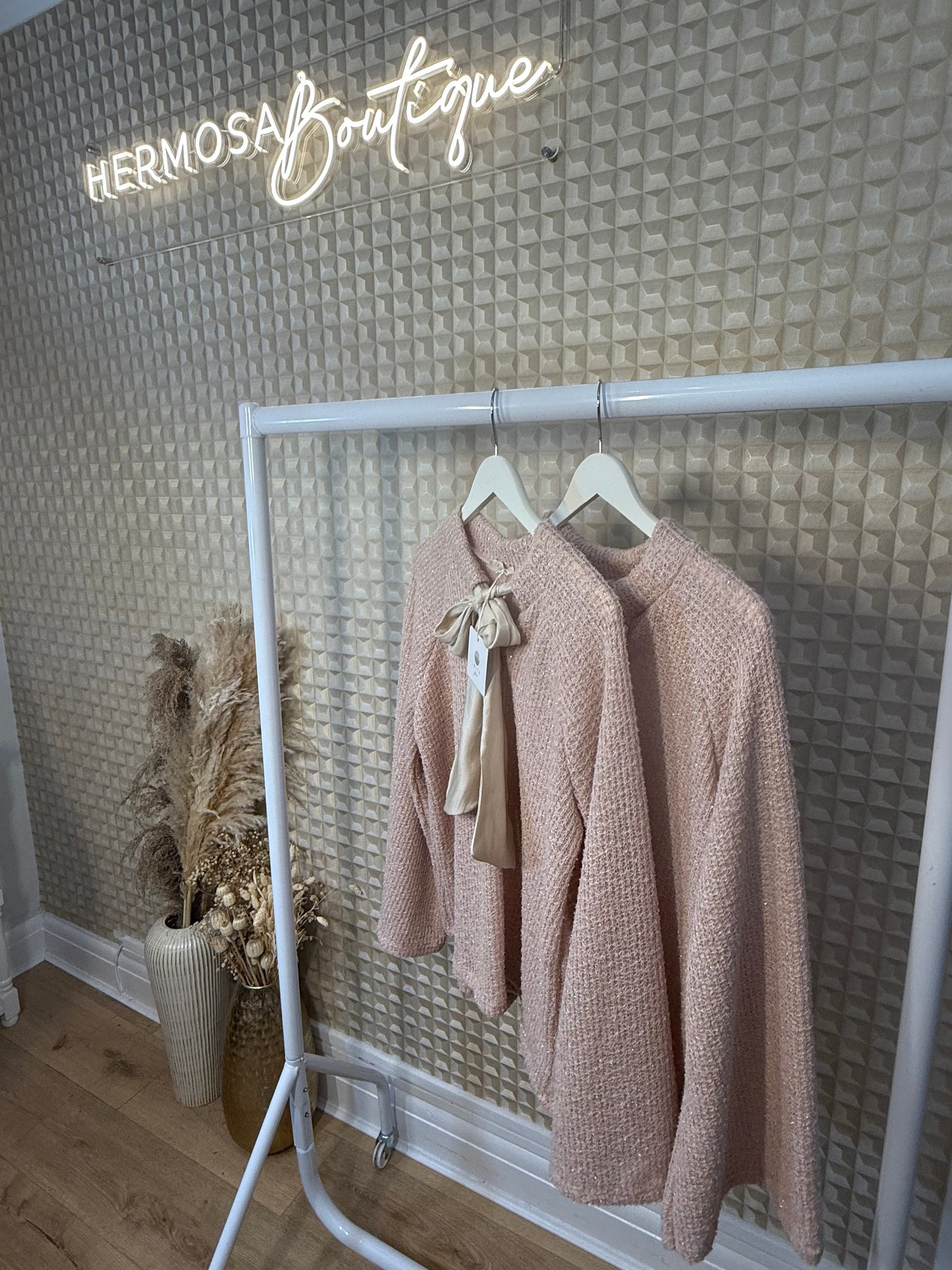 Tie Neck Sparkle Jumper