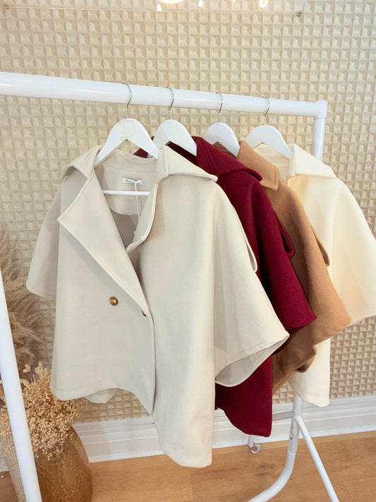 Button Shoulder Box Jacket