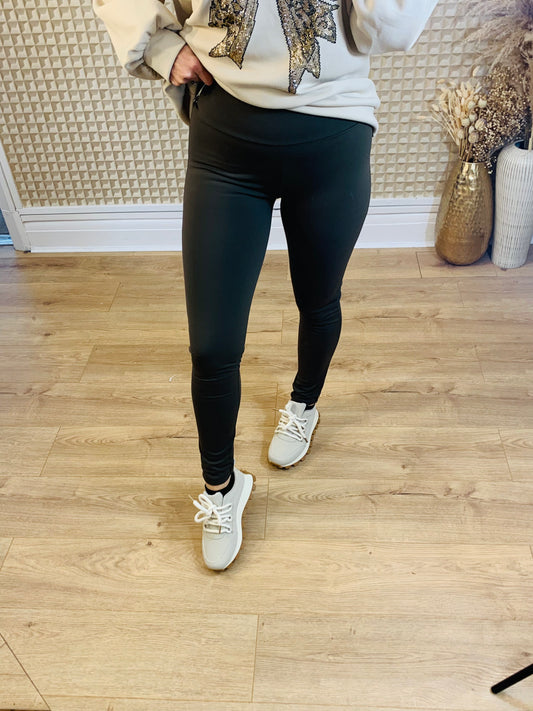 Brown Fleece Leggings