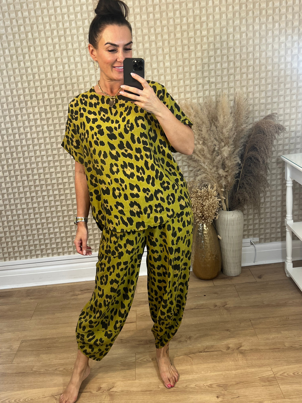 Olive Leopard Set