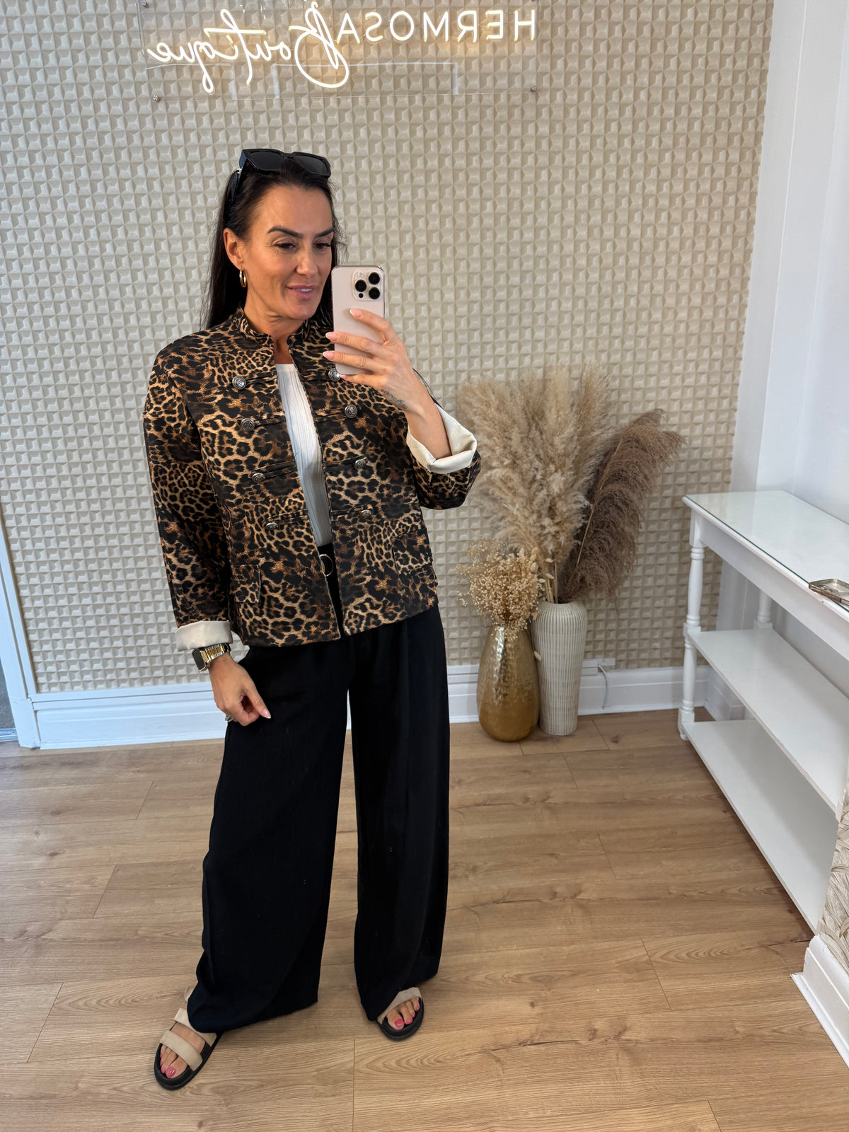 Leopard Military Jacket