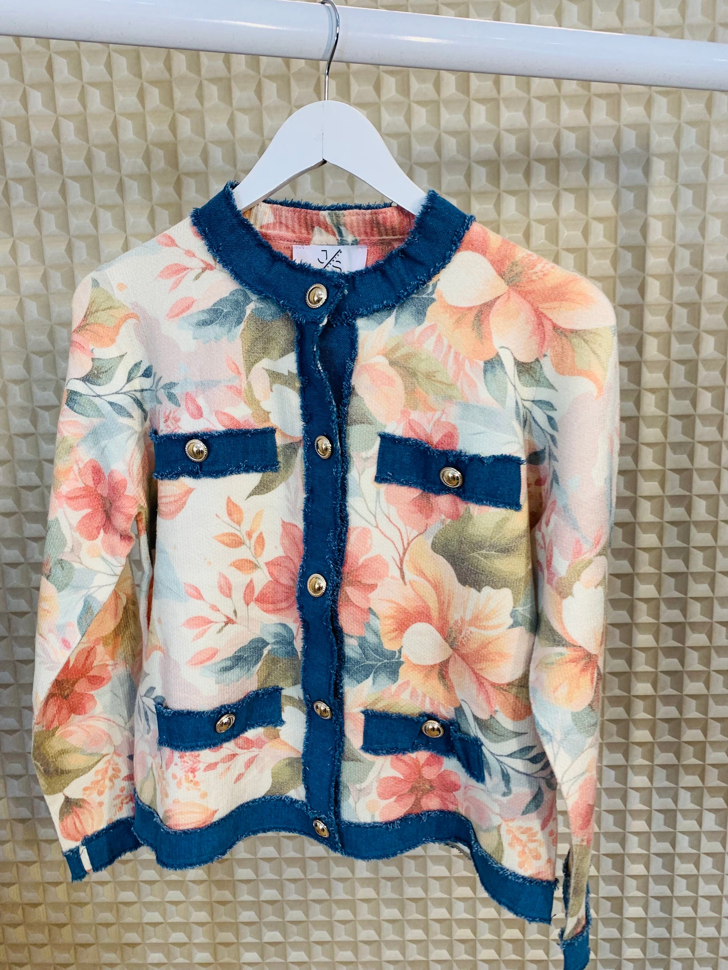 Flora Denim Cardigan