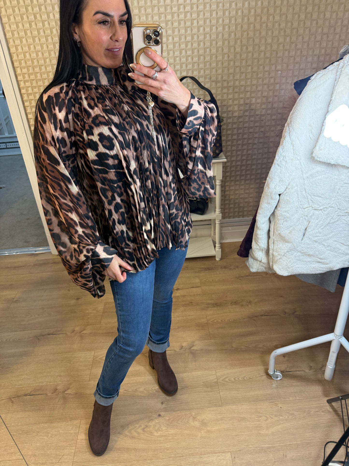 Leopard print blouse
