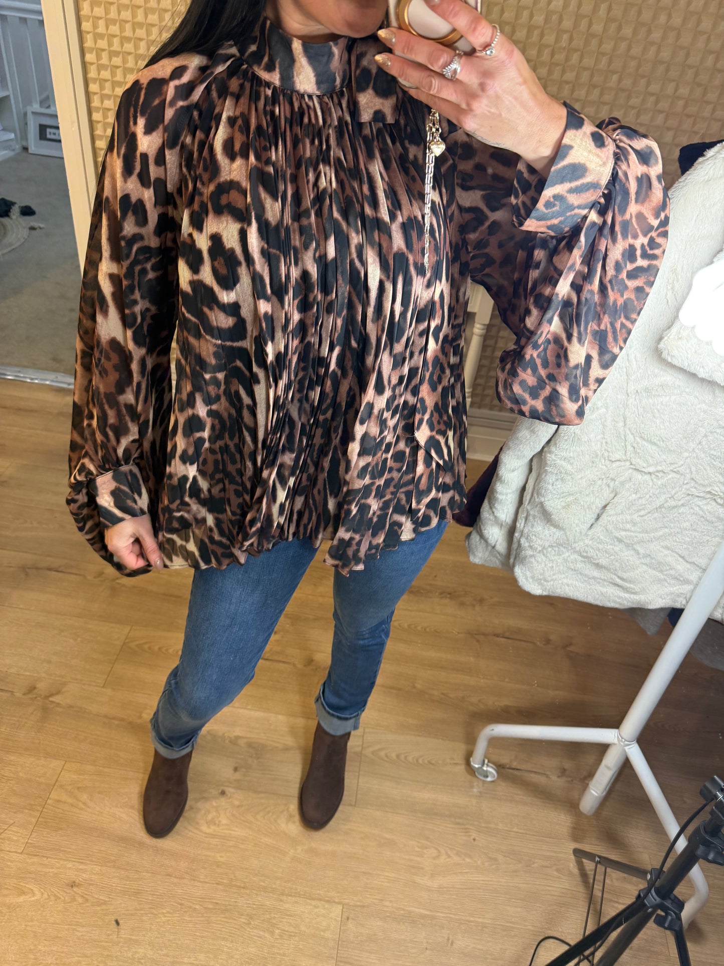 Leopard print blouse