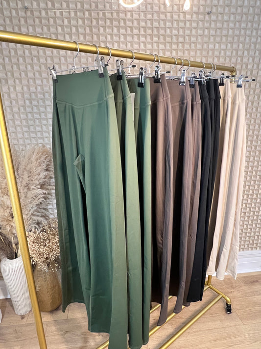 Black Active Flared Pants