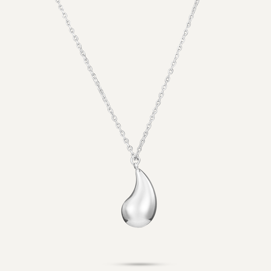 Silver teardrop necklace