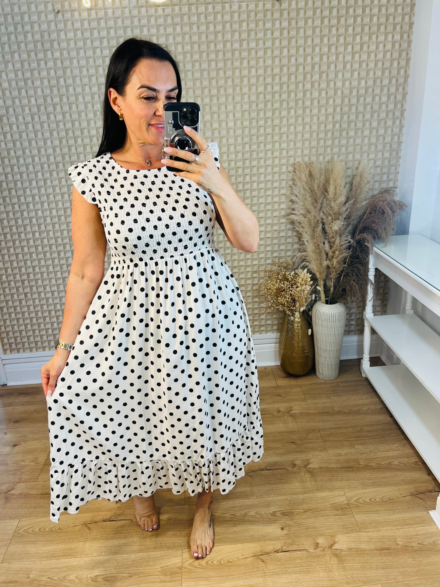 White Polka Dot Dress