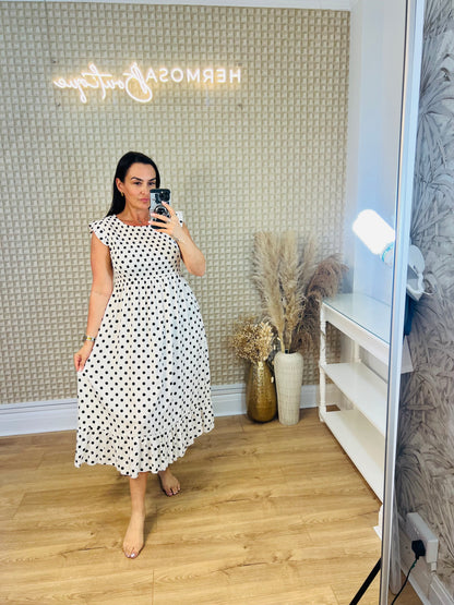 White Polka Dot Dress
