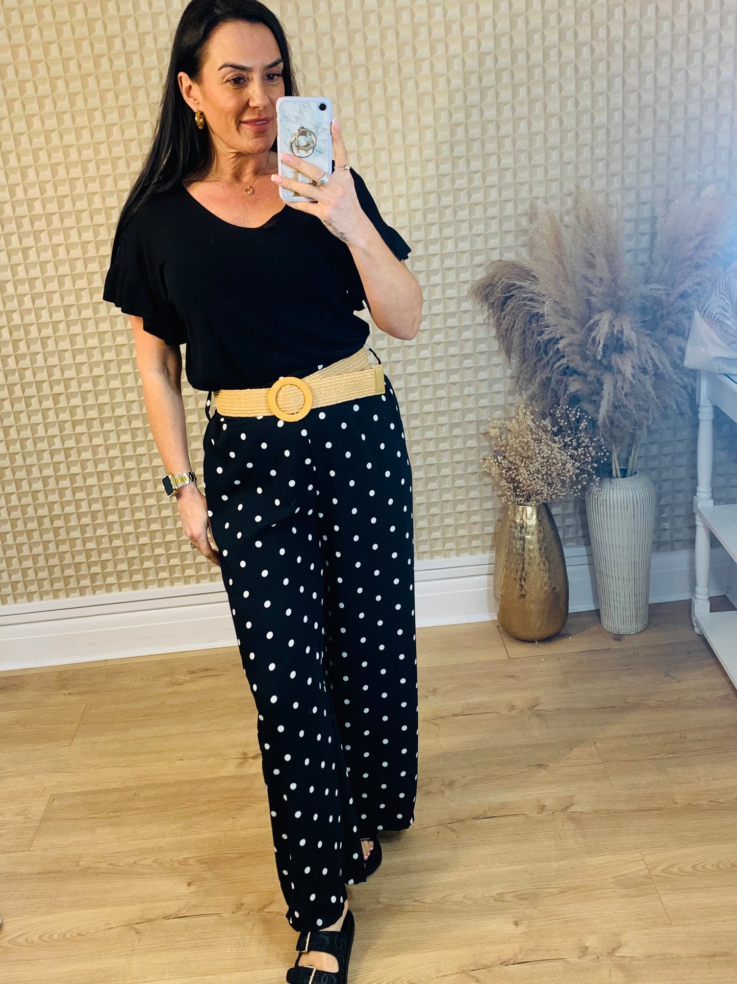 Belted Spotty Pants