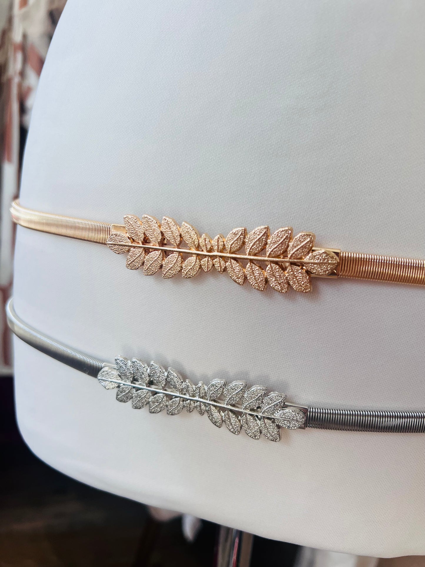 Metal Stretch Double Leaf Belt