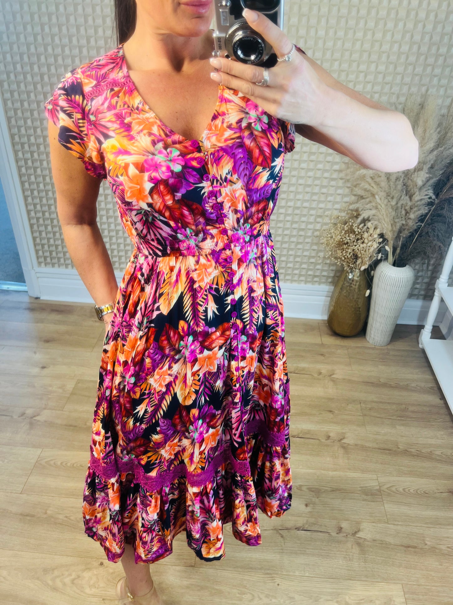 Stella Morgan Purple coral dress