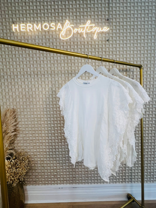 White Diverse Frill Tee