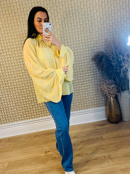 Yellow Polka Dot Blouse