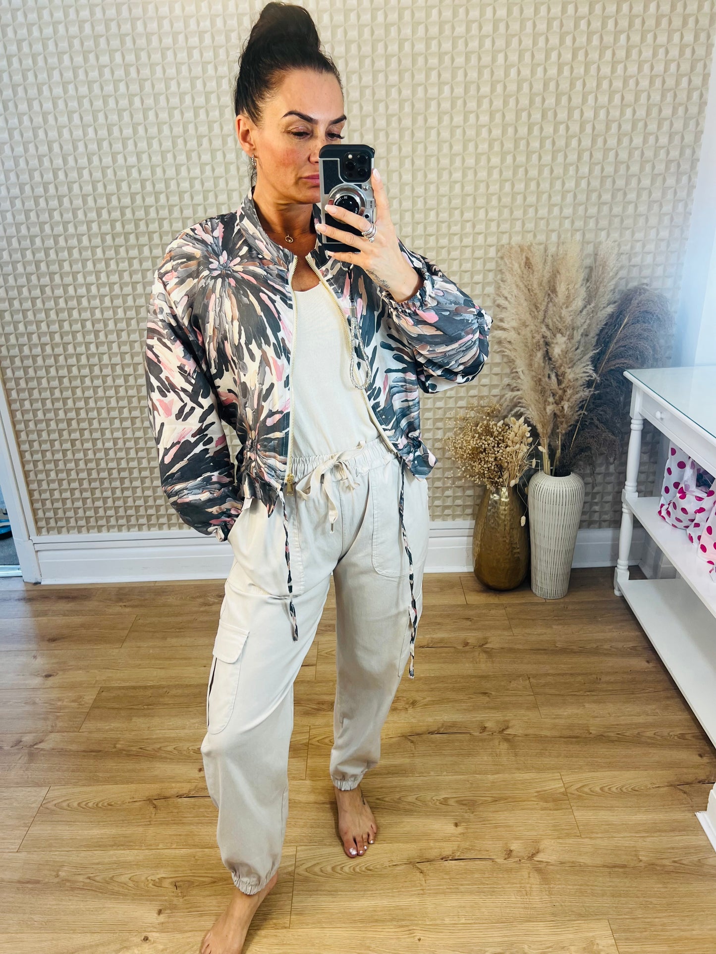 Flower Burst Silk Jacket