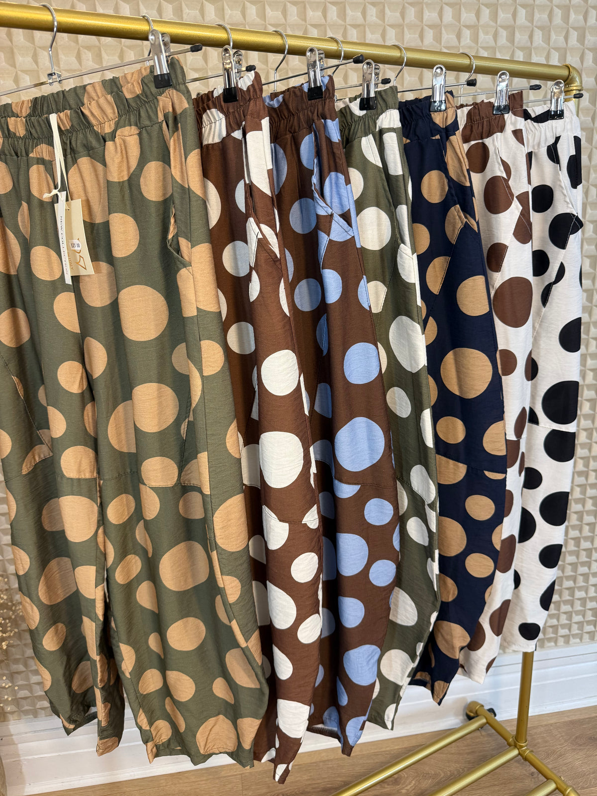 Big Spots Barrel Leg Trouser