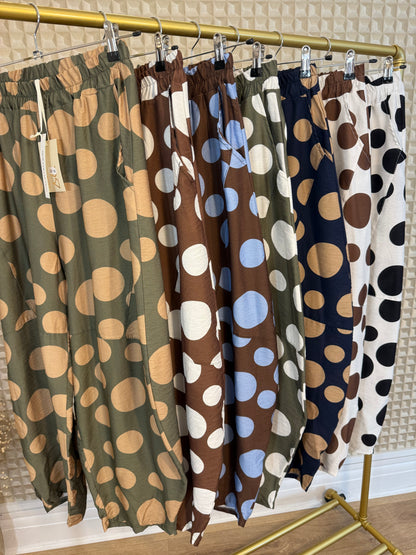 Big Spots Barrel Leg Trouser