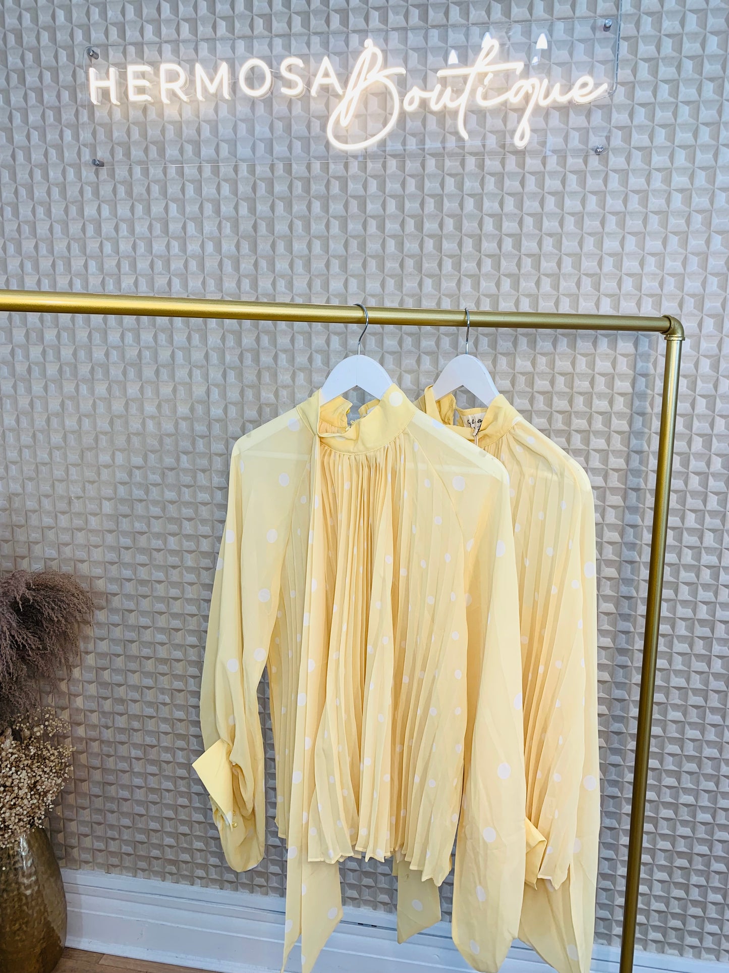 Yellow Polka Dot Blouse