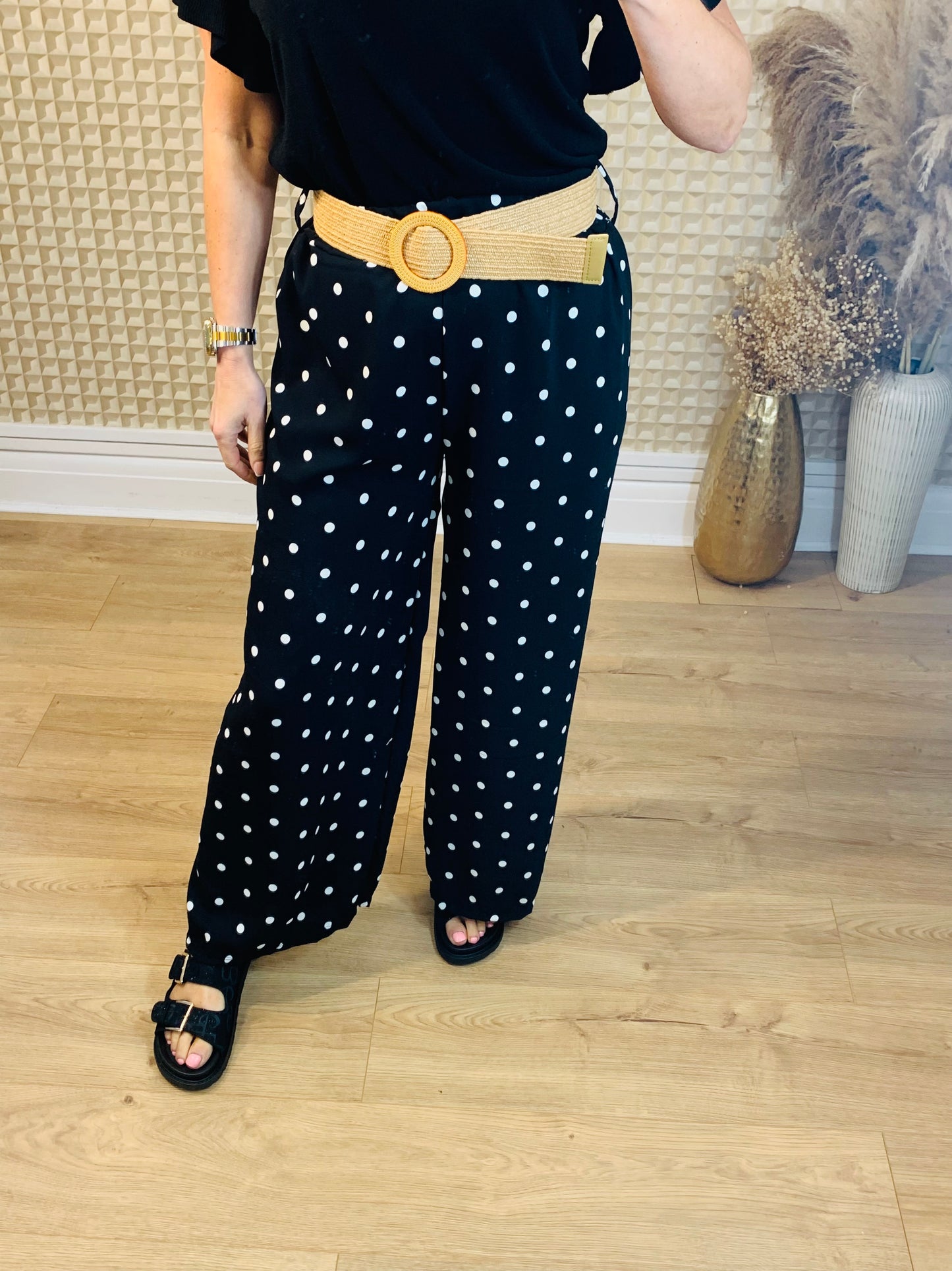 Belted Spotty Pants
