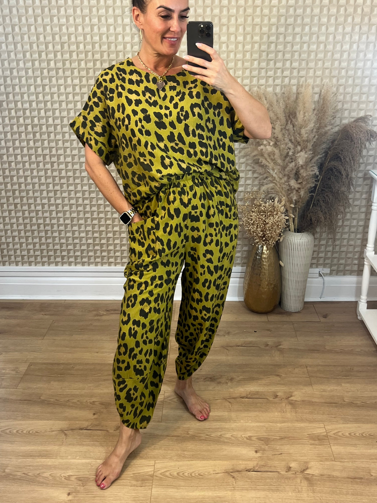 Olive Leopard Set