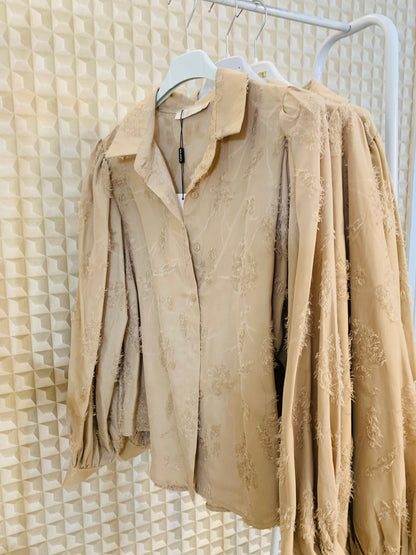 Beige Flamant Rose Blouse