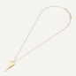 Long gold triangle necklace