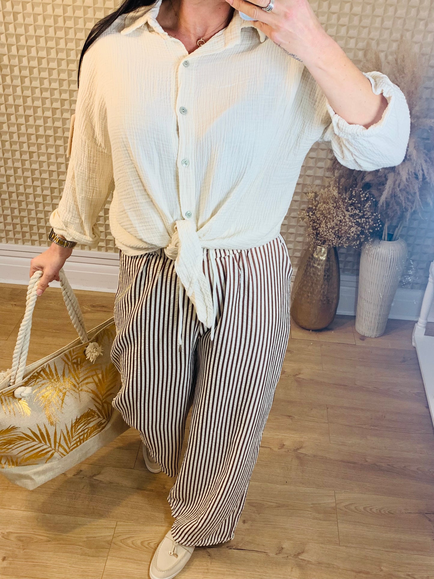 L/XL Stripey Palazzo fitting Upto 14/16