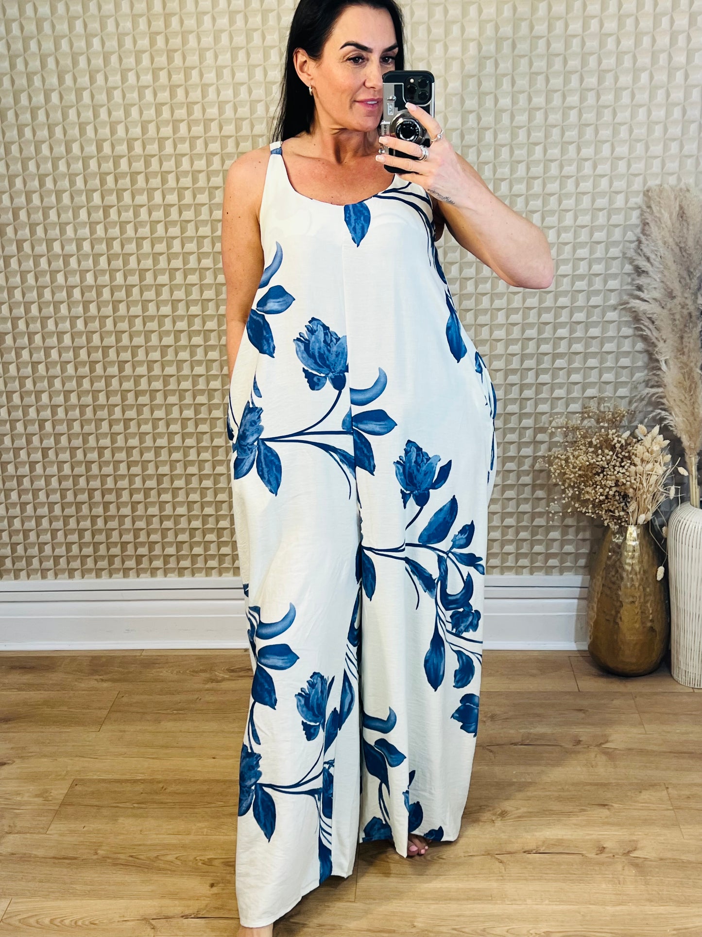 CC Blue Floral Jumpsuit