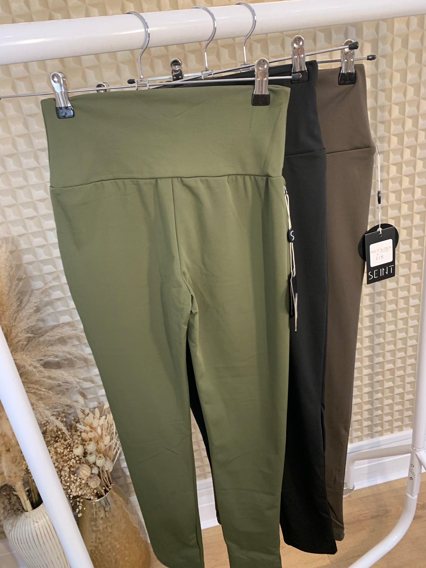 Khaki Fleece Leggings