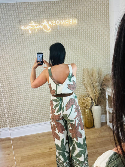 Large Leaf Jumpsuit