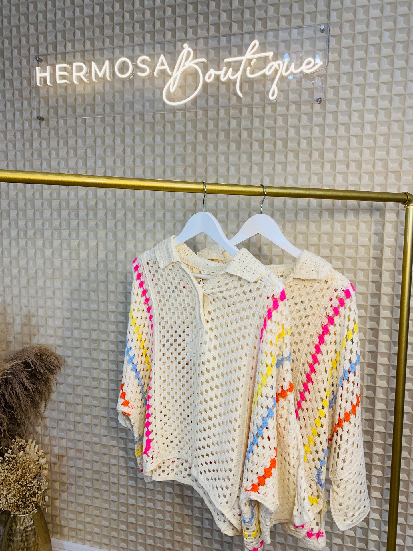 Rainbow Crochet Top