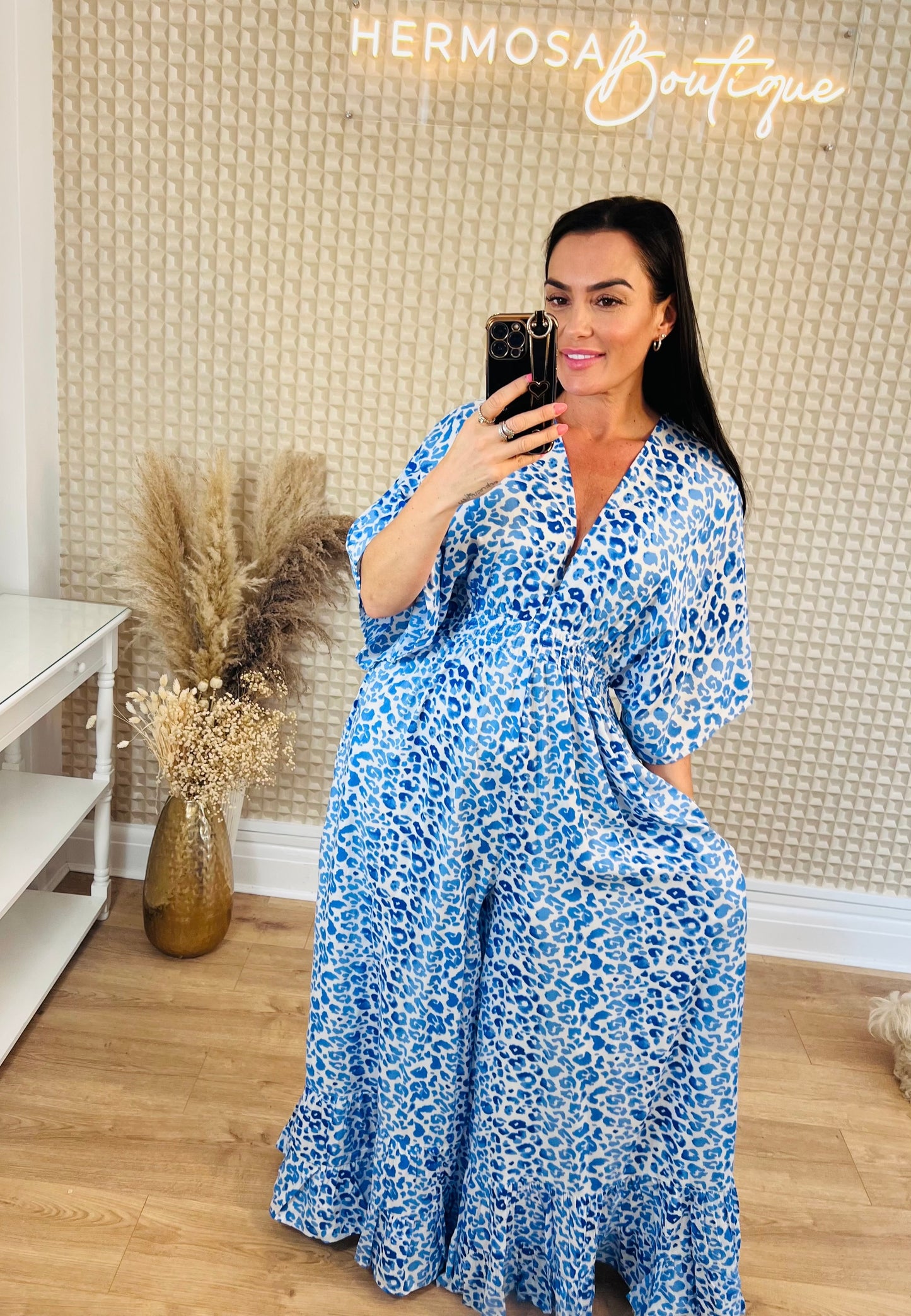 Blue Leopard Jumpsuit