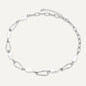 Pearl & Silver Link Necklace