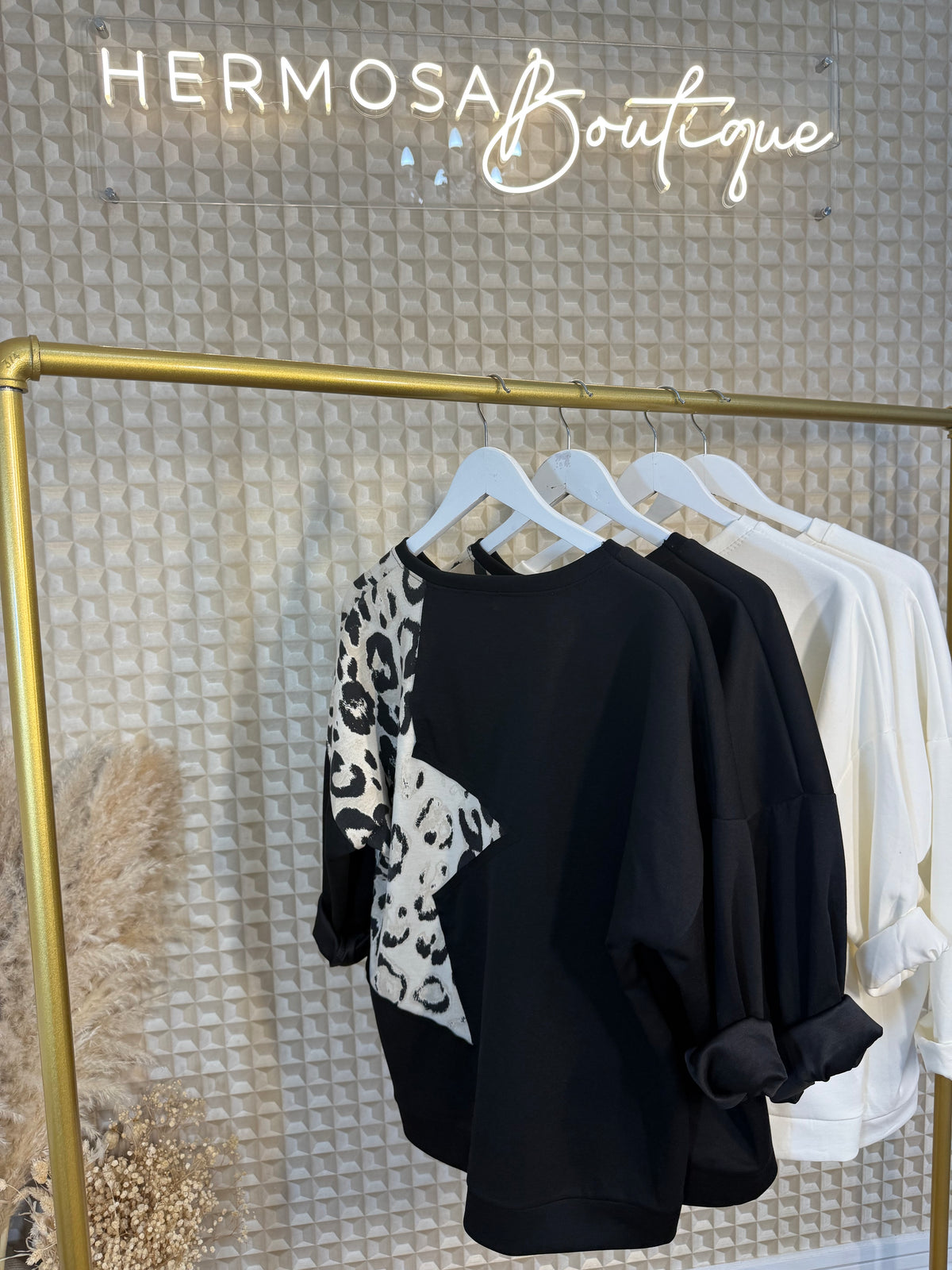 Leopard Trim Sweatshirt