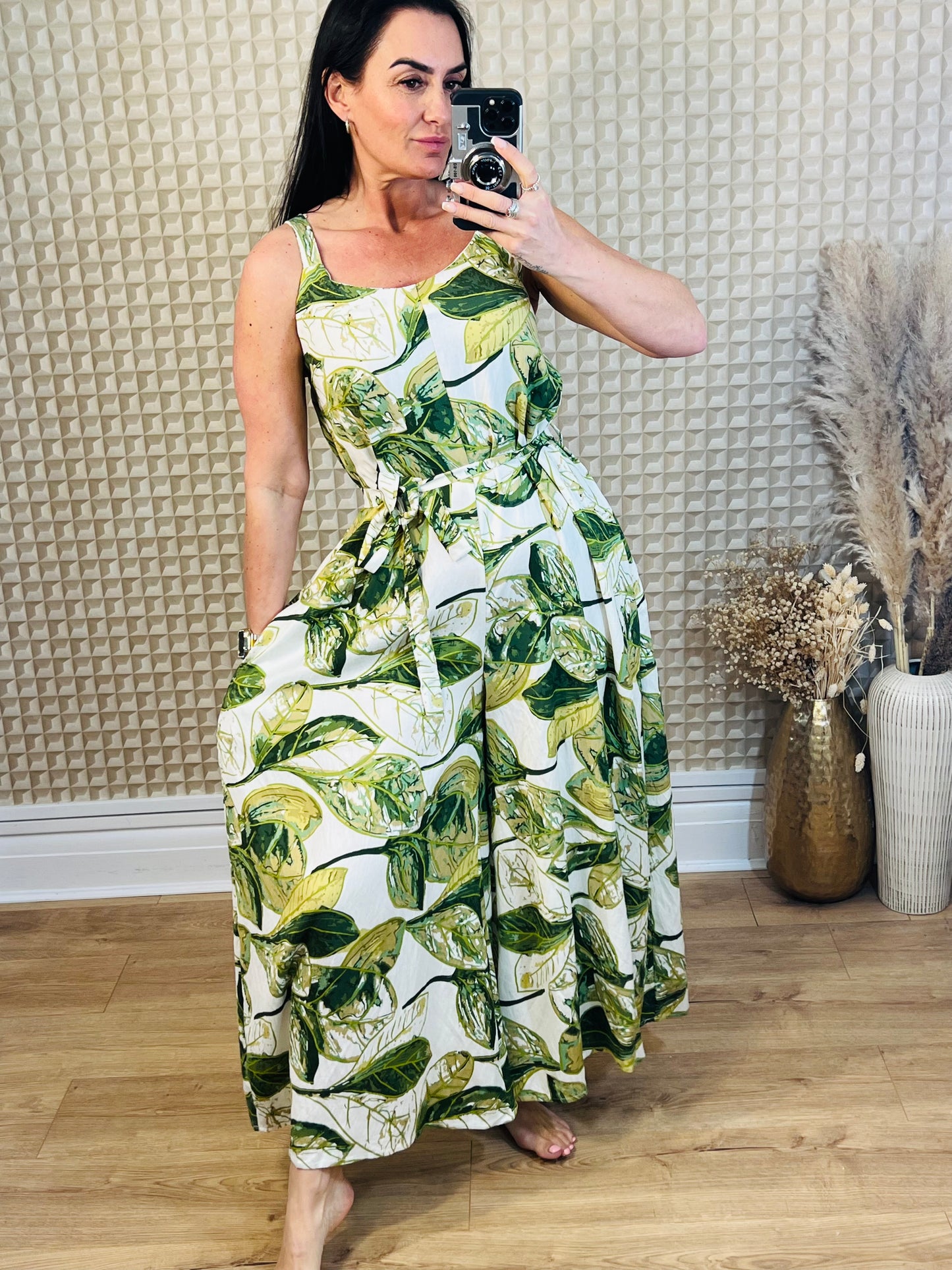 CC Green Floral Jumpsuit