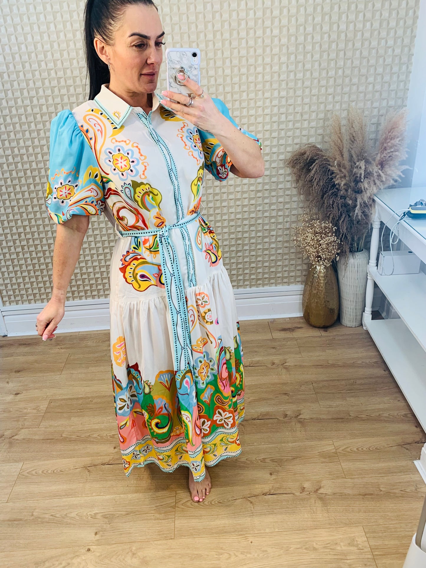 Stella Morgan Aqua Dress