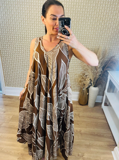 Sweet Miss Dress Brown