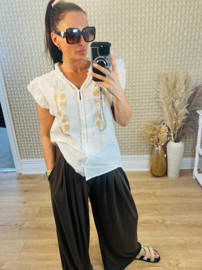 Linen Look Top