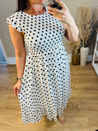 White Polka Dot Dress