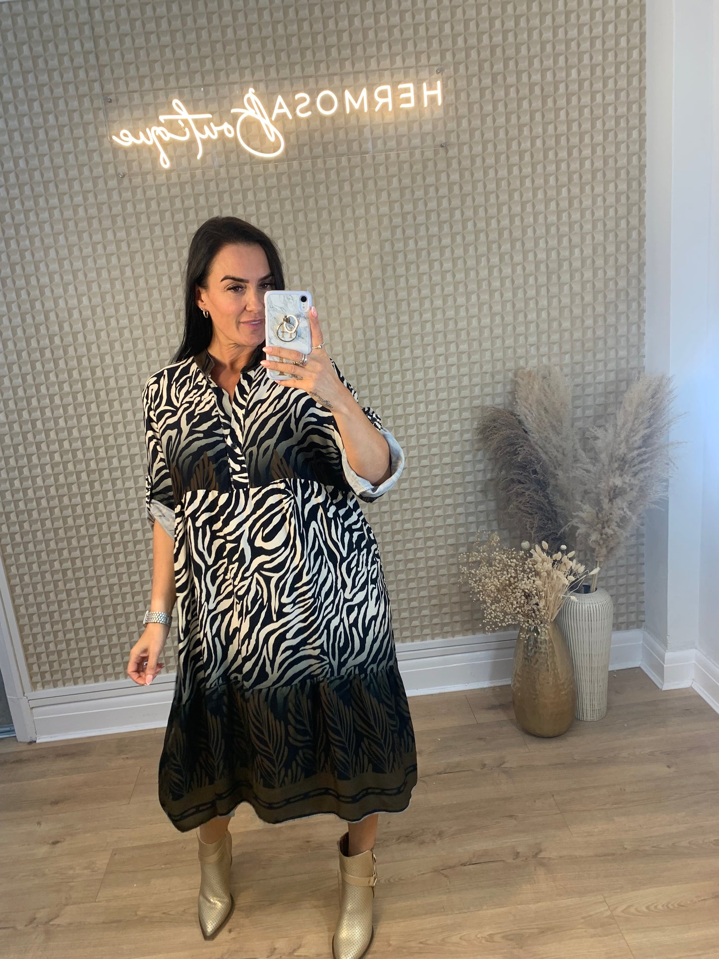 Zebra Smock Dress