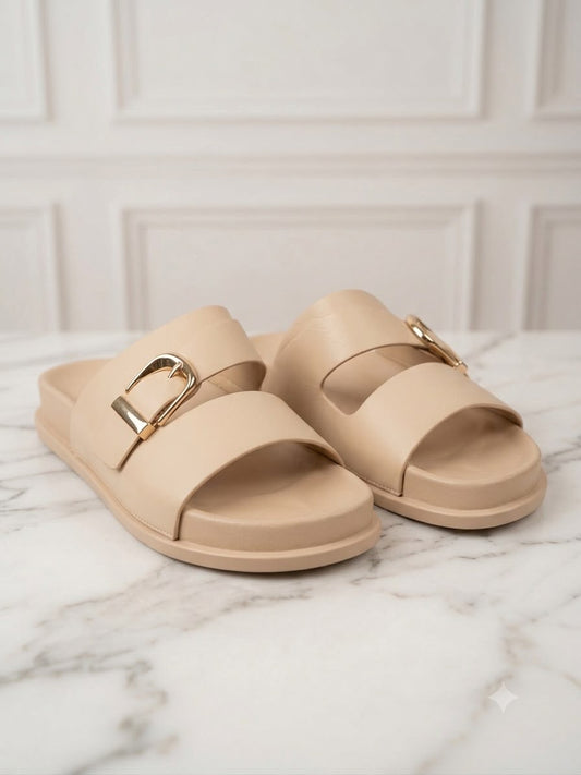 Cream Buckle Slider
