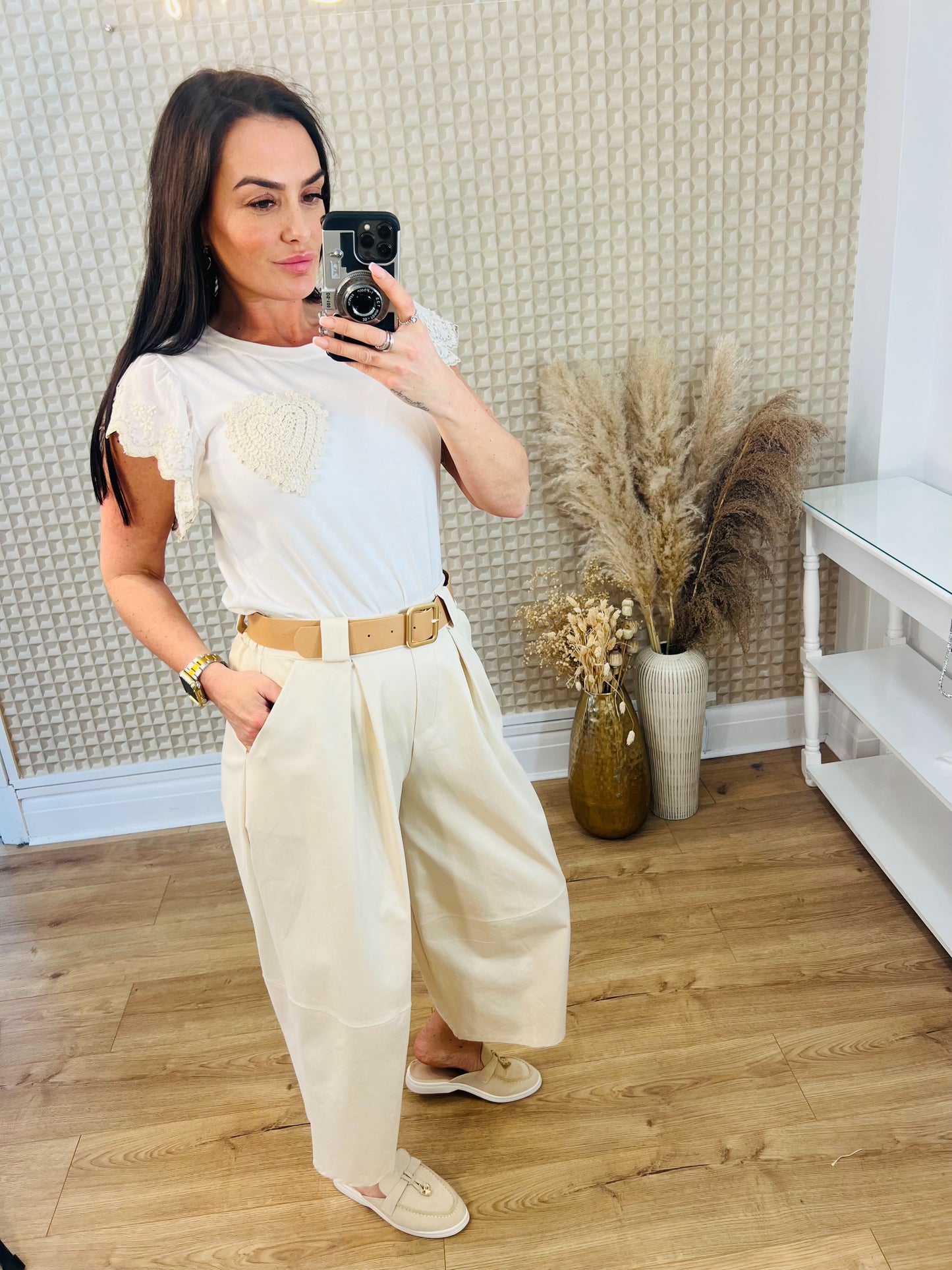 Belted Cullotte Trousers