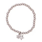 Silver double star bracelet