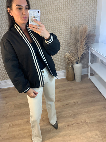 Maya Suede Bomber Jacket
