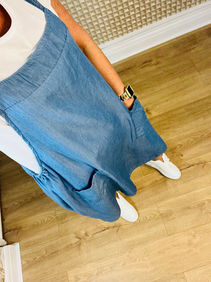 Denim pinafore Dress