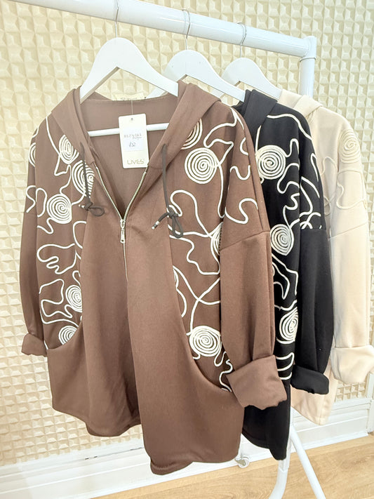 Swirl Hooded Jacket