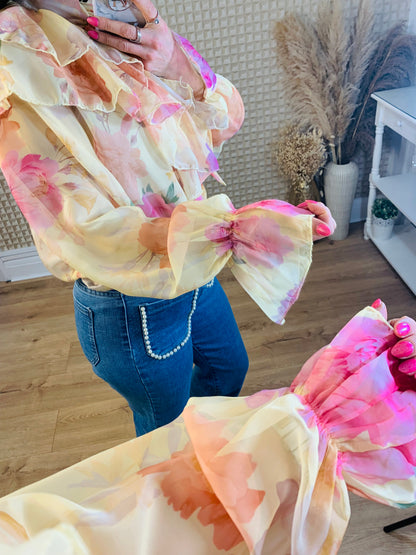 Lumine Pink Floral Blouse